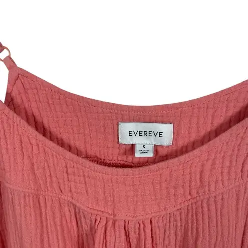 Evereve Gemma Gauzy Cotton Jumpsuit in Coral Size S