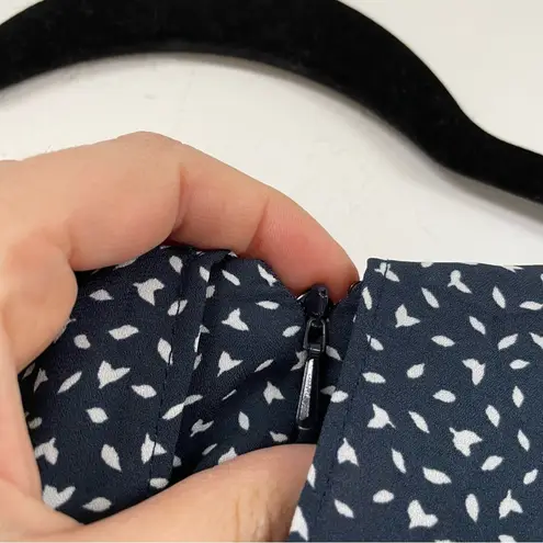 Banana Republic  Blue White Spotted Ruffled Wide Leg Jumpsuit Womens 6 Sleeveless