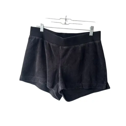 Motherhood Maternity Black Pull-On Terry Cloth Shorts Women's Size Medium