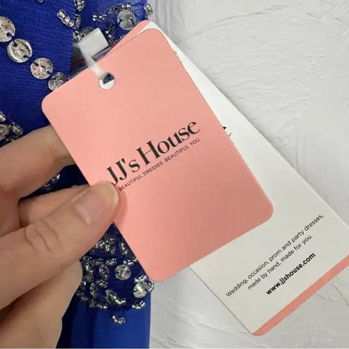 JJ House Royal Blue Rhinestone Studded Prom Gown Maxi Dress Womens XXL Formal Size 2X