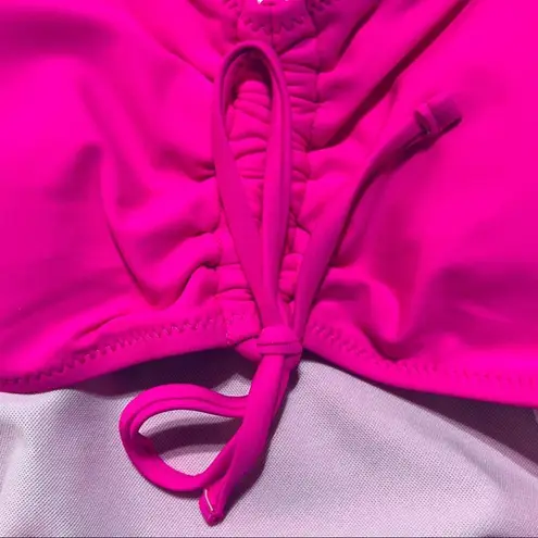 None Monokini Ruched Swimsuit Strapless - Adjustable Spaghetti Straps