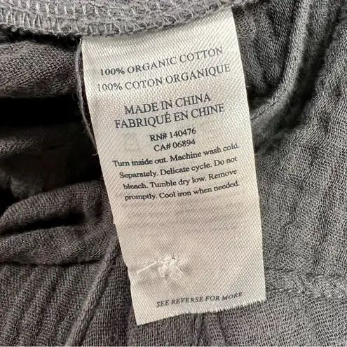 Faherty Dream Gauze Cotton Long Sleeve Jumpsuit Grey Gray Small $178