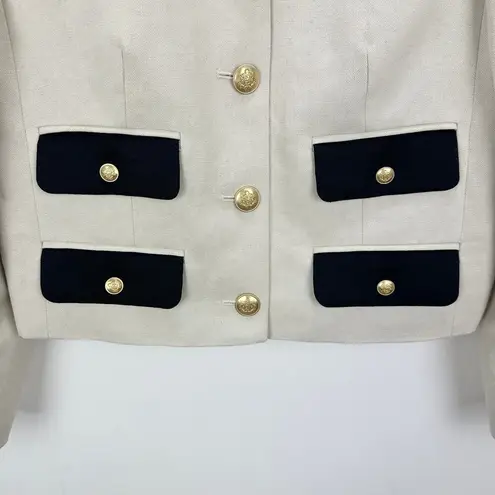 J.Crew  Contrast Lady Jacket Textured Linen Blend Dried Wheat Preppy US 8 NWT