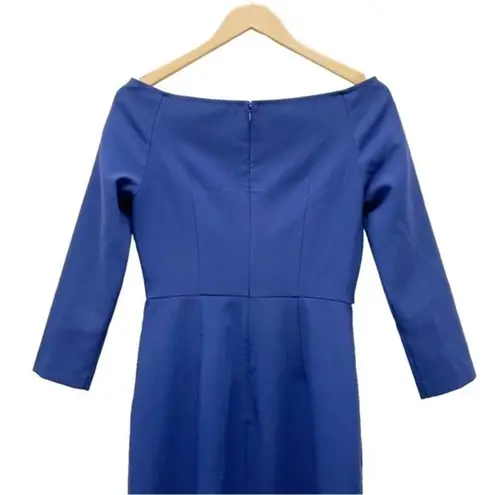Likely Duchess Dress Royal Blue OTS Off The Shoulder Bodycon Midi Women’s Size 6