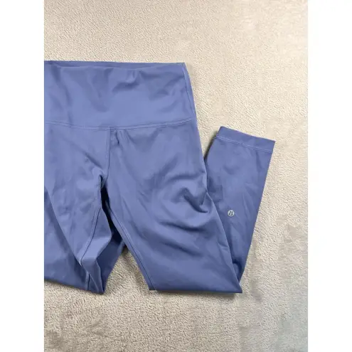 Lululemon Wunder Train High Rise Crop 23" Size 8 Blue Athletic Yoga Pilates Gym