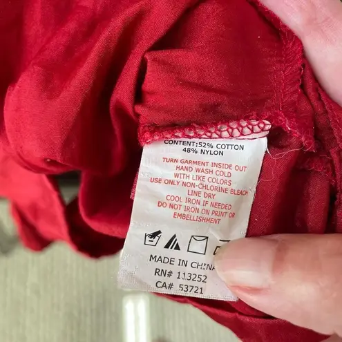 Apple Bottoms Vintage Y2K Red Satin Romper Removable Straps M