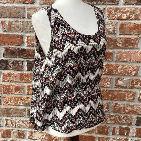 VERO MODA boho chevron & floral print tank top / L / Excellent condition