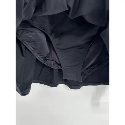 Lands' End Black Swimsuit Mini Skirt Skort Women's Plus Size 24 Wide 24W NWT Black