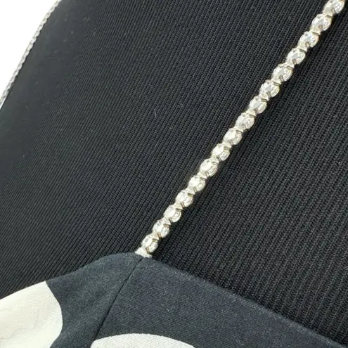 Tailor New York | Size 8 | Swarovski Crystal Strap Black Polka Dot Bow Cami Top