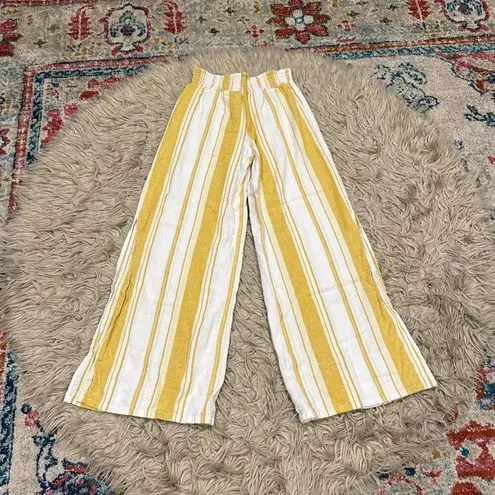 NoBo linen striped pants size small White