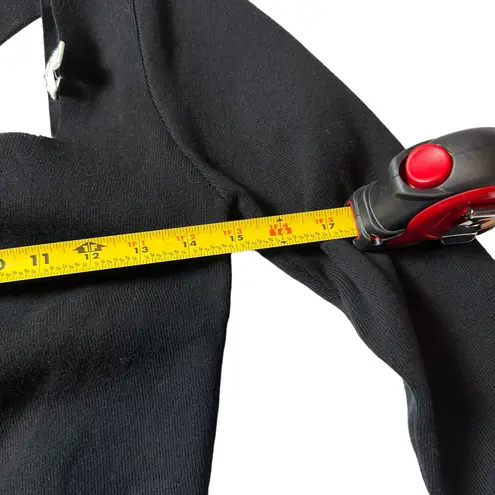 Lilis Women Long sleeve criss cross back crop top sweater Black size Large