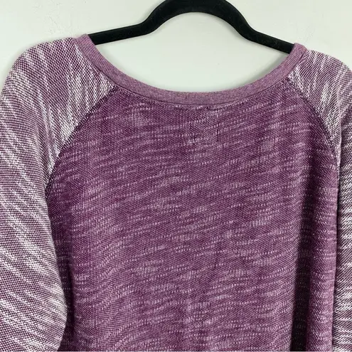 Champion  Two-Tone Purple Knit Crewneck Sweater