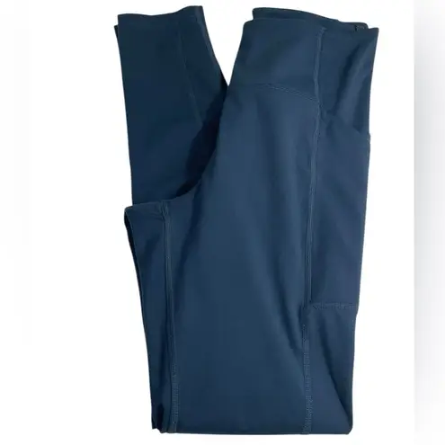 Girlfriend Collective Navy Blue High Rise Leggings SMALL Full Length w/ Pockets