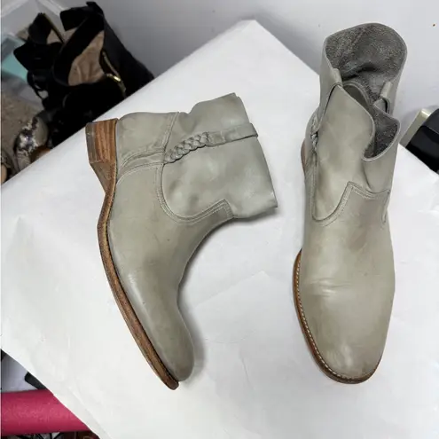 N.D.C Hand Made Spain Sunday Braid Boots Slip On Tan EU 37.5 US 6.5 Western