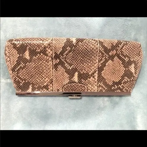 Banana Republic  faux snake clutch