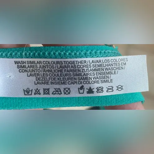 Watermelon sequined teal/red/black lightweight no underwire bra; size M Pink Size M