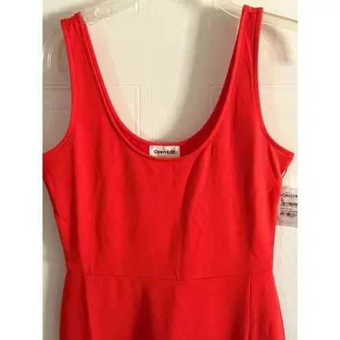 Open Edit NWT New Nordstrom Womens Red Grenadine Sleeveless Tank Dress M