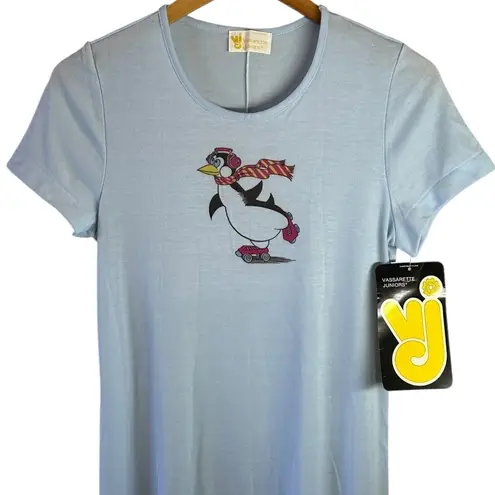 Vassarette NOS Vintage Juniors Blue Penguin Roller Skate Nightgown – Size Large