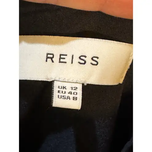 Reiss Ania Jumpsuit size 8 navy long sleeve Blousen Double Layer Top