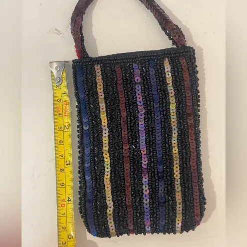 Elegant Multicolor Y2K Sequin Beaded Women's Case for Cellphones Black