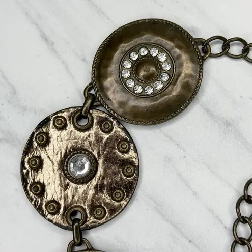 Chunky Rhinestone Gold Tone Chain Link Belt Small/Medium (S/M) ✨