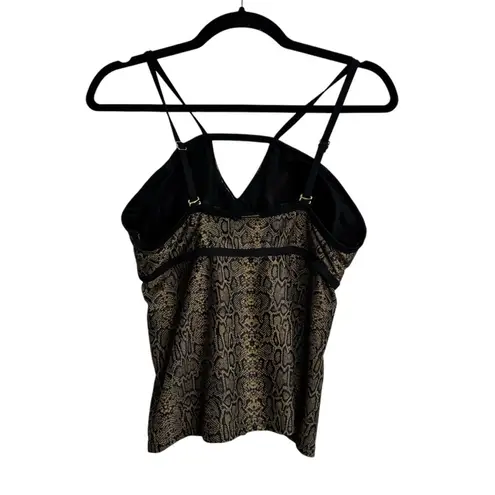 Nicole Miller  Studio Strappy Cutout Snake Print Tankini Swim Top