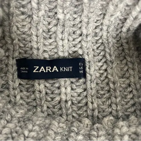 ZARA  Mock Neck Oversize Slouchy Distressed Sweater Fisherman Core C20