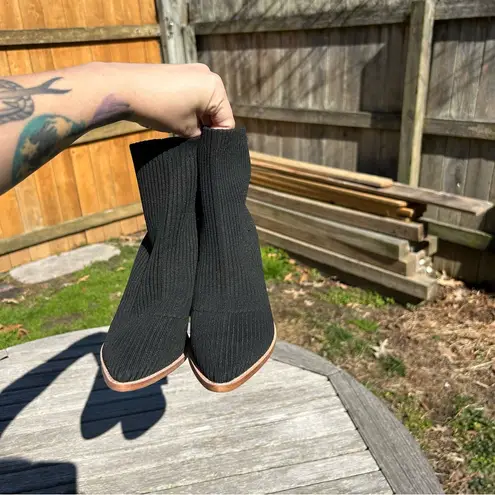 Steven By Steve Madden Nara Stacked Heel Sock Bootie in Black Size 5.5 - Image 7