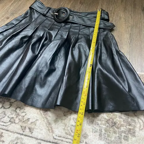 Lost + Wander Black Faux Leather Mini Skirt