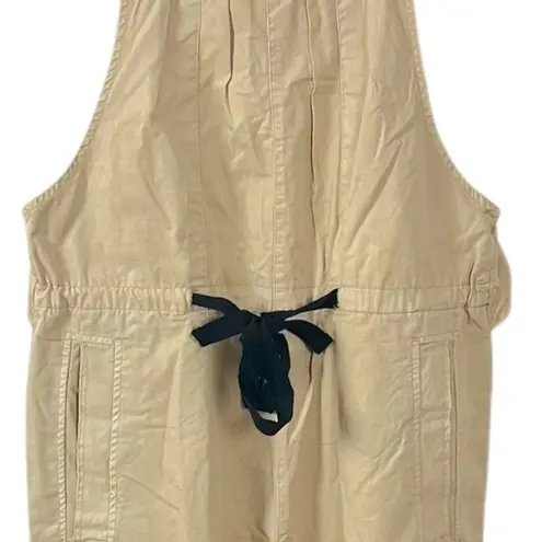Free People  Wide Leg Overalls Tan Khaki Size Medium Spring Jumpsuit Neutral NEW thumbnail 6