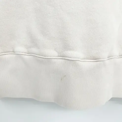 Frank & Eileen Tee Lab Womens Crewneck Short Sleeve Sweatshirt Beige Cotton L