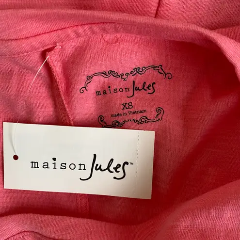 Maison Jules Pink V-neck Patch Pocket T-shirt XS