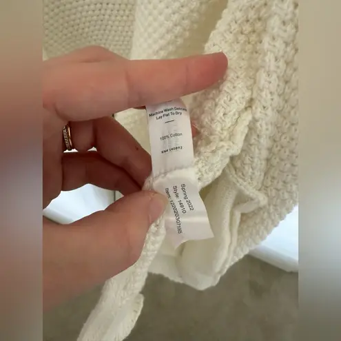 Marine layer Catalina Cardigan Milk White Open Front Sweater Size Medium