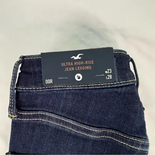 Hollister  Jeans Women Ultra High Rise Jegging Size 23 Dark Wash Stretch Skinny