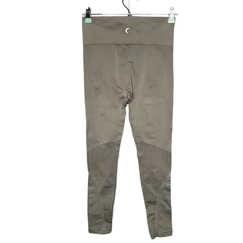 Zyia Active Women's Gray Seamless Grid High Rise Compression Leggings Size Large