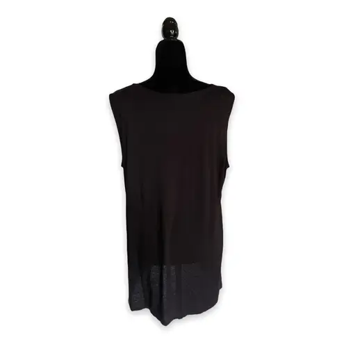 Lane Bryant  Womens Tank Top Size 14 16 Illusion Collection Black Twist Front NEW