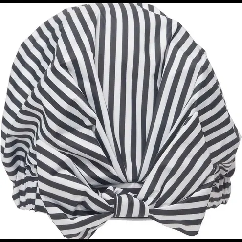 Kitsch black and white shower cap