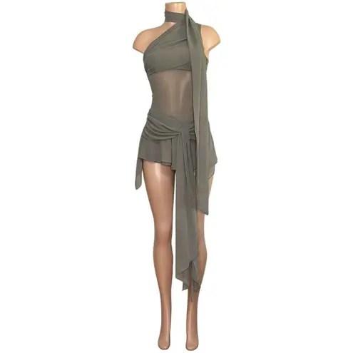 Danielle Guizio GUIZIO Cyrielle Dress, Gunmetal, XXS