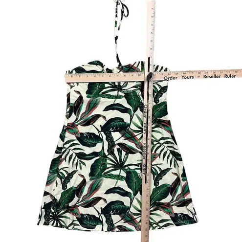 ANDIE NWT Waikiki Swim Cover Dress S Ivory Palm Leaf Print Beachwear Vacation