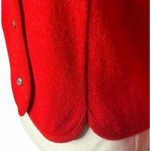 Bermuda Womens Archie Brown & Son Of  Red 100% Pure New Wool Sweater Jacket S