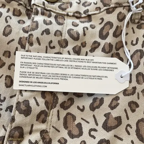 Sanctuary NWT  X Anthropologie Connector Kick Cropped Jean Leopard