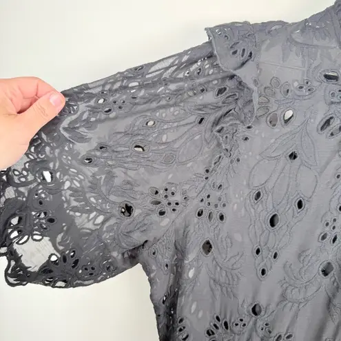 Generation Love Black Lace Eyelet Midi Dress