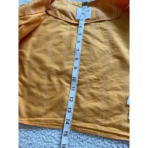 Acler Orange Balloon Sleeve Wrap Wyatt Blouse Size 4