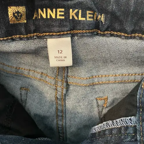 Anne Klein  Dark Blue Jeans Mid Rise Skinny Size 12