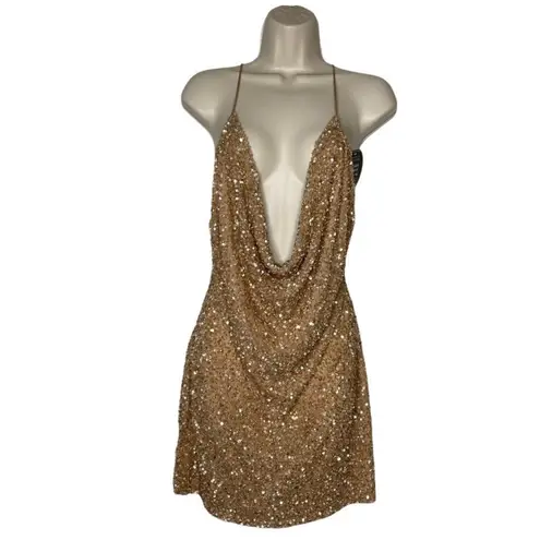 RETROFETE X REVOLVE MICH SEQUIN DRESS NUDE L Size L thumbnail 6