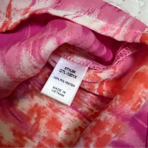 Zenana Outfitters Pink Tie-Dye Blouse Relaxed Fit size 3X