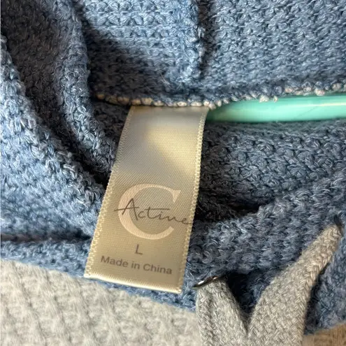 C Active Long Sleeve Waffle Knit Hooded Hi