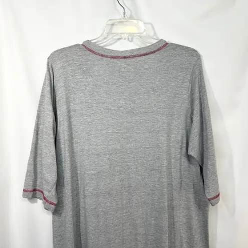 Dreams Co Roamans Plus Size 18W 20W Nightgown Gray Sleep Shirt Short Sleeve 448 Gray