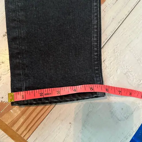 RE/DONE  90s High Rise Ankle Crop Size 28 Onyx Fade Button Fly Stretch