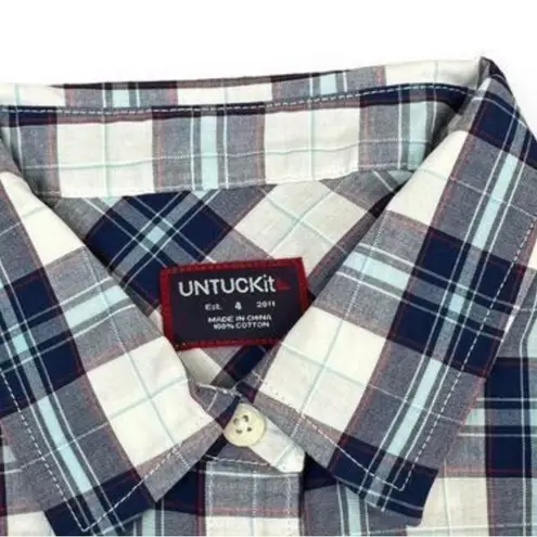 UNTUCKit NWT Sorbo Blue Plaid Button